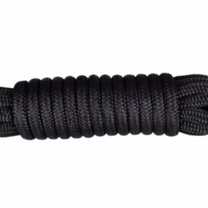 Landvast 16-voudig polyester 14 mm - 15 meter zwart