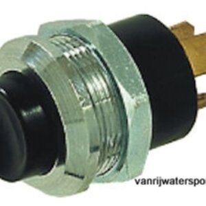 Pulsschakelaar messing verchroomd 20A