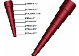 Verloopstuk voor slang, 13 naar 38 mm