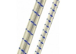 Elastiek 6 mm, wit/blauw