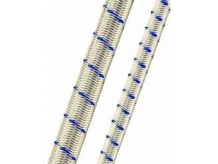 Elastiek 8 mm, wit/blauw