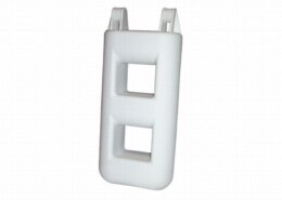Trapfender 2 treden 25x12x55 cm wit