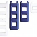 Trapfender 4 treden 25x12x95 cm wit