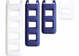Trapfender 4 treden 25x12x95 cm wit