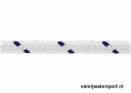 Spunolest polyester schoot 16 voudig 10 mm wit/blauw