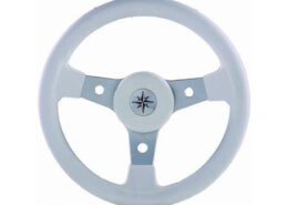 Stuurwiel 340 mm wit, aluminium/vinyl