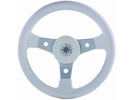 Stuurwiel 340 mm wit, aluminium/vinyl