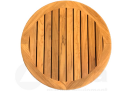 Rond massief teak tafelblad 610 mm.