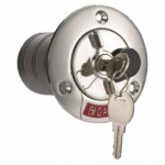 Dekvuldop 38 mm Diesel", RVS met slot"