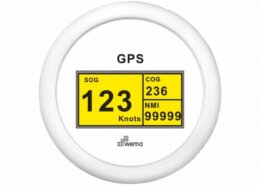Digitale GPS snelheidsmeter, wit