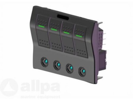 Schakelpaneel 12V autofuse 4 posities