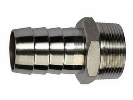 RVS slangtule buitendraad 3/8 x 15 mm
