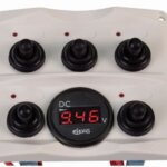Schakelpaneel antraciet met voltmeter