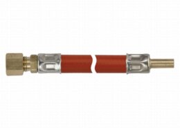 Gasslang 600 mm 8 mm knel x 8 mm pilaar glad