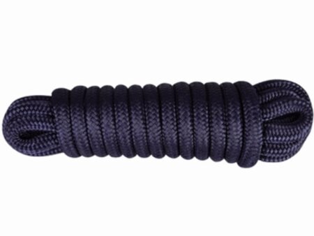 Landvast 16-voudig 100% polyester 14 mm - 10 meter navy