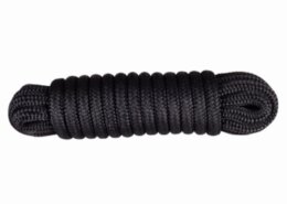 Landvast 16-voudig 100% polyester 14 mm - 10 meter zwart