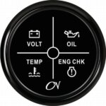 Alarm instrument met 4 LEDS zwart/zwart