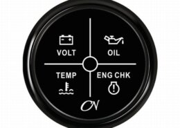 Alarm instrument met 4 LEDS zwart/zwart