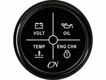 Alarm instrument met 4 LEDS zwart/zwart