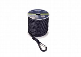 Ankerlijn polyester 10 mm - 20 meter zwart