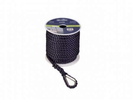 Ankerlijn polyester 10 mm - 20 meter zwart