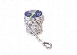 Ankerlijn polyester 12 mm - 20 meter zwart/wit