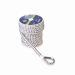 Ankerlijn polyester 14 mm - 40 meter zwart/wit
