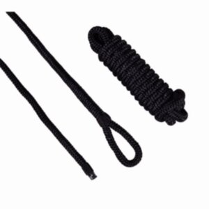 Luxe fenderlijn polyester 8 mm - 1,5 meter zwart (2 stuks)