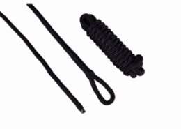 Luxe fenderlijn polyester 8 mm - 1,5 meter zwart (2 stuks)
