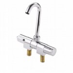 Kraan met draaibare uitloop dubbel chrome