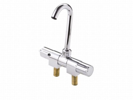 Kraan met draaibare uitloop dubbel chrome