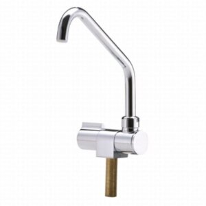 Kraan met draaibare uitloop enkel chrome