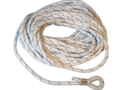 Ankerlijn polyester, 12 mm - 30 meter wit