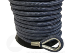 Ankerlijn polyester 10 mm - 30 meter met lood navy