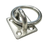 RVS aanlegring RVS 316 Ø8mm, met voetplaat 50x40mm