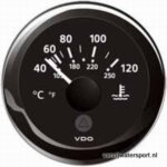 Temperatuurmeter koelwater zwart VDO/Veratron