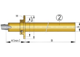 Schroefaskoker brons voor as 30; 1500mm