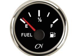 Brandstofmeter zwart/chroom CN