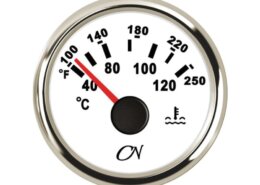 Koelwater temperatuurmeter CN wit/chroom