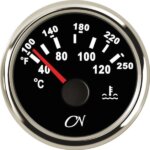 Koelwater temperatuurmeter CN zwart/chroom