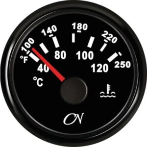 Koelwater temperatuurmeter CN zwart/zwart