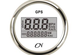 GPS snelheidsmeter CN wit/chroom