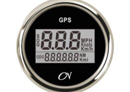 GPS snelheidsmeter CN zwart/chroom
