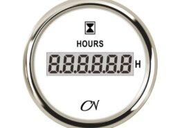 Bedrijfsurenteller CN digitaal wit/chroom