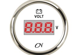 Voltmeter digitaal 8 - 32 volt wit/chroom CN