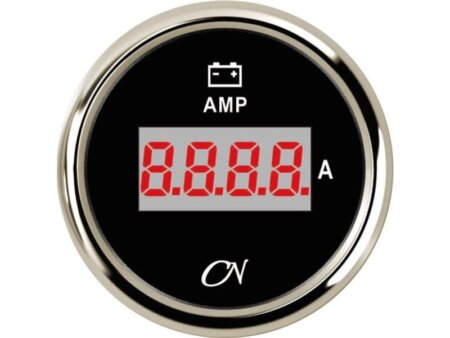 Ampèremeter digitaal zwart/chroom CN