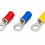 Draadklem ring 8mm geel (4 stuks)