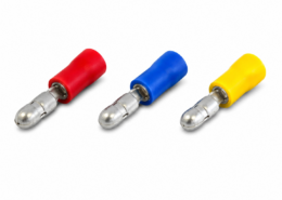 Draadklem rond 4mm mannetje rood (6 stuks)