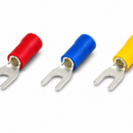 Draadklem vork 5,3mm geel (4 stuks)