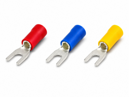 Draadklem vork 5,3mm geel (4 stuks)